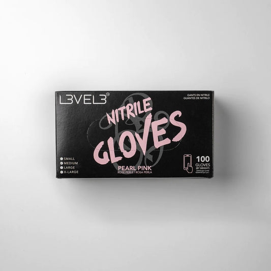 Level 3 Professional Nitrile Gloves Pearl Pink Small, Medium, Large