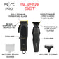 StyleCraft SC326B Super Set Rebel Clipper & Flex Trimmer Combo with Travel Case