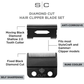 StyleCraft SC540B Diamond Cut Fixed Clipper Blade Shallow 2.0 Moving Cutter