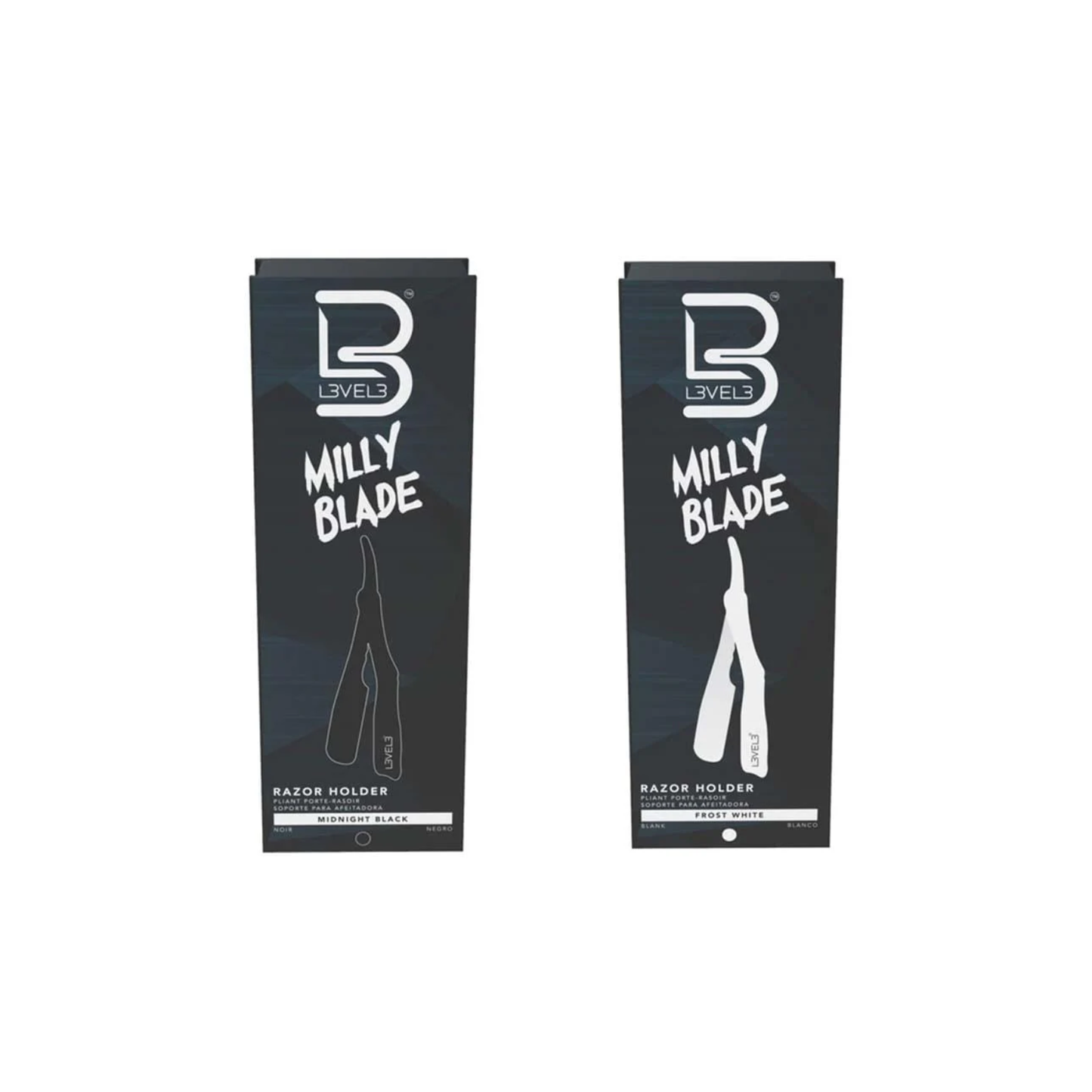 LEVEL 3 Milly Razor Blades Razor Holder - Midnight Black / Frost White