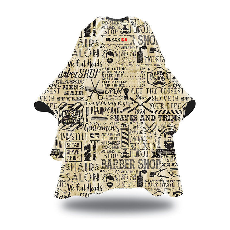 Black Ice Barber Cape 59" x 55" - 7 Variations