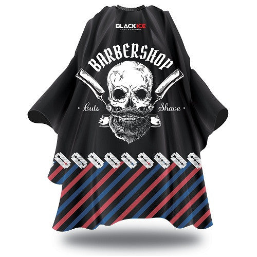 Black Ice Barber Cape 59" x 55" - 7 Variations