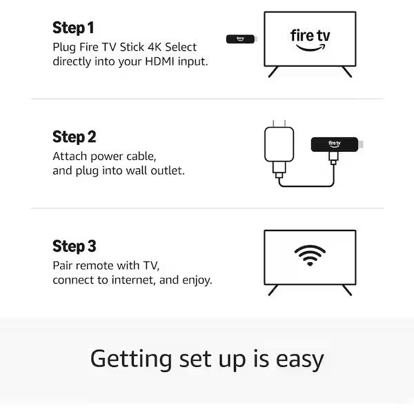 Amazon Fire TV Stick 4K SELECT 8GB WiFi 5 Streaming Device w/ Alexa Voice Remote