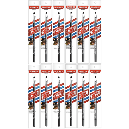 Black Ice Barber Pencil Edge Black Colored Tool For Hairline 12-Pack