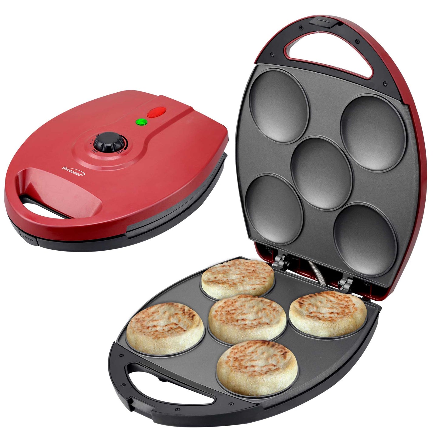 Brentwood AR-137R 5-Piece Arepa Maker Red