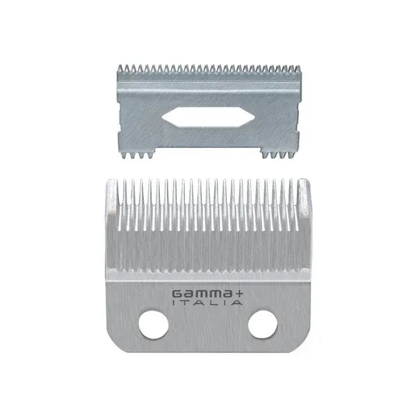 Gamma+ Fixed Stainless Steel Taper Blade w Shallow Tooth 2.0 Cutters Clipper
