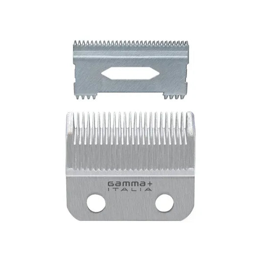 Gamma+ Fixed Stainless Steel Taper Blade w Shallow Tooth 2.0 Cutters Clipper