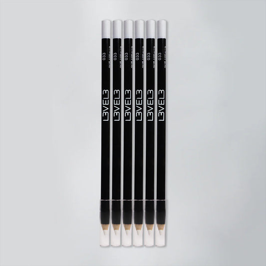 LEVEL 3 Liner Pencils 6 Piece - White