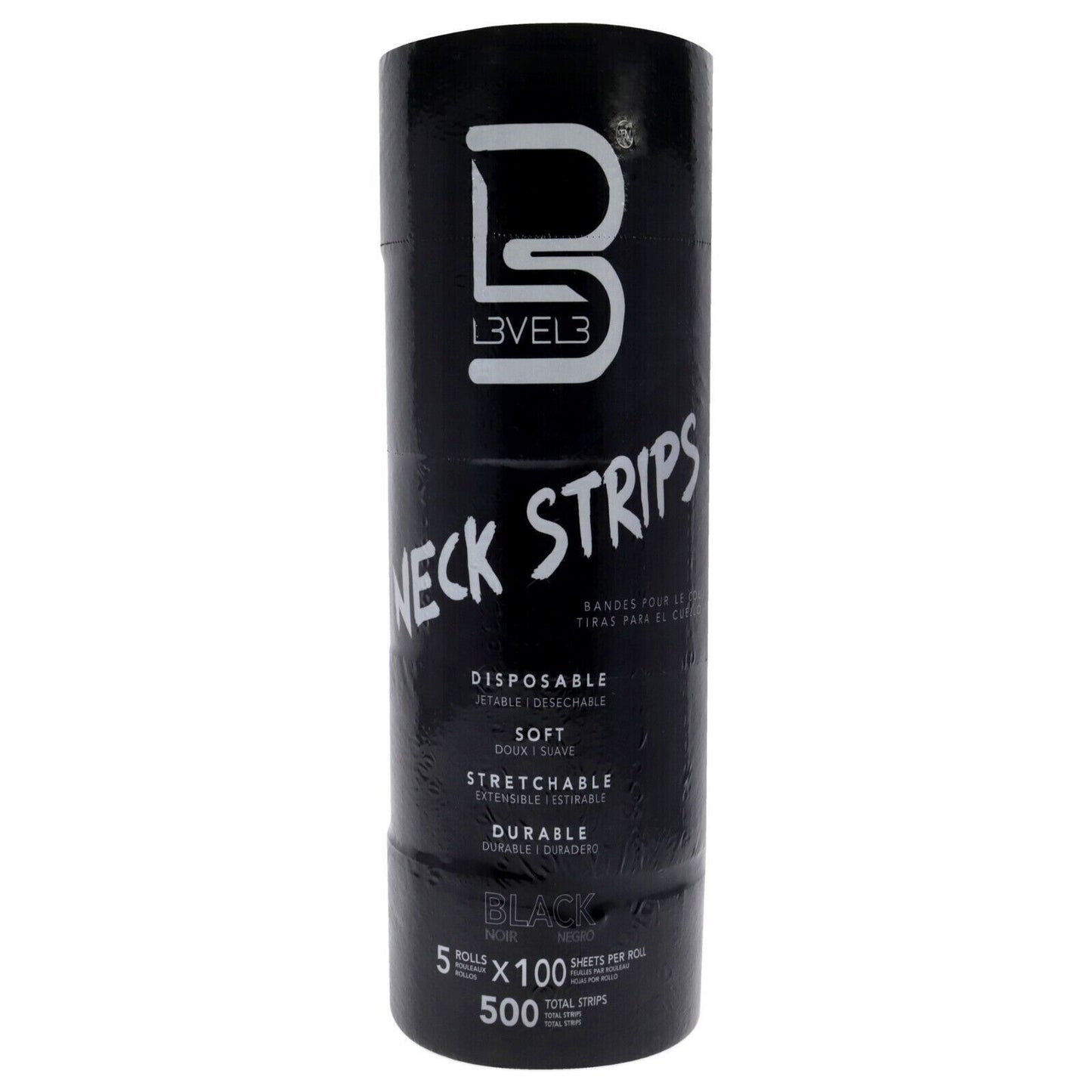 Level 3 Neck Strips Black Disposable Soft Stretchable Durable Black 500 Strips