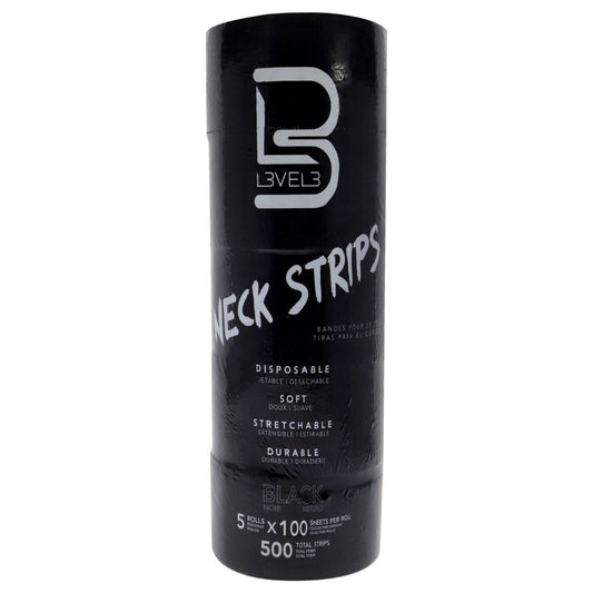 Level 3 Neck Strips Black Disposable Soft Stretchable Durable Black 500 Strips