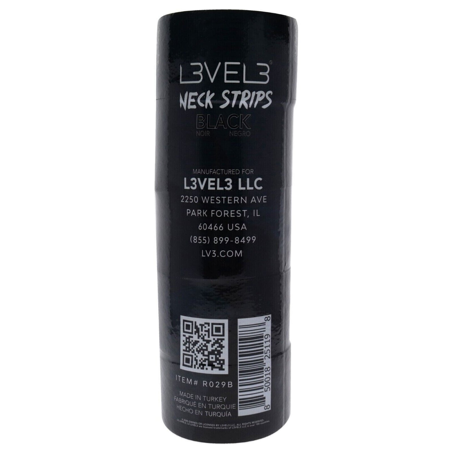 Level 3 Neck Strips Black Disposable Soft Stretchable Durable Black 500 Strips