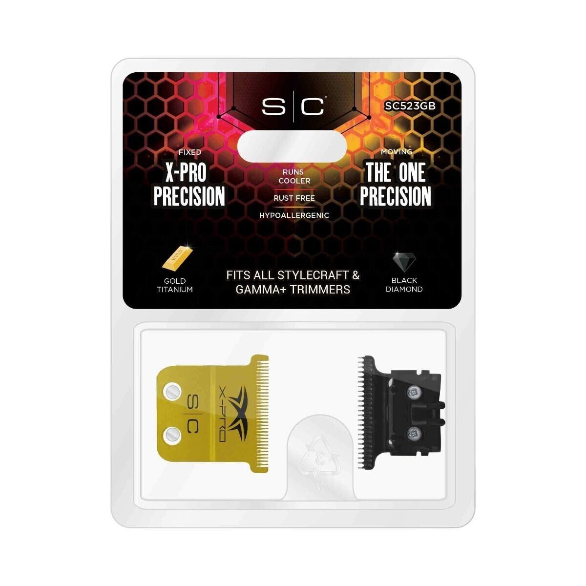 StyleCraft SC523GB Fixed X-Pro Precision Rust Free Hypoallergenic Gold Titanium