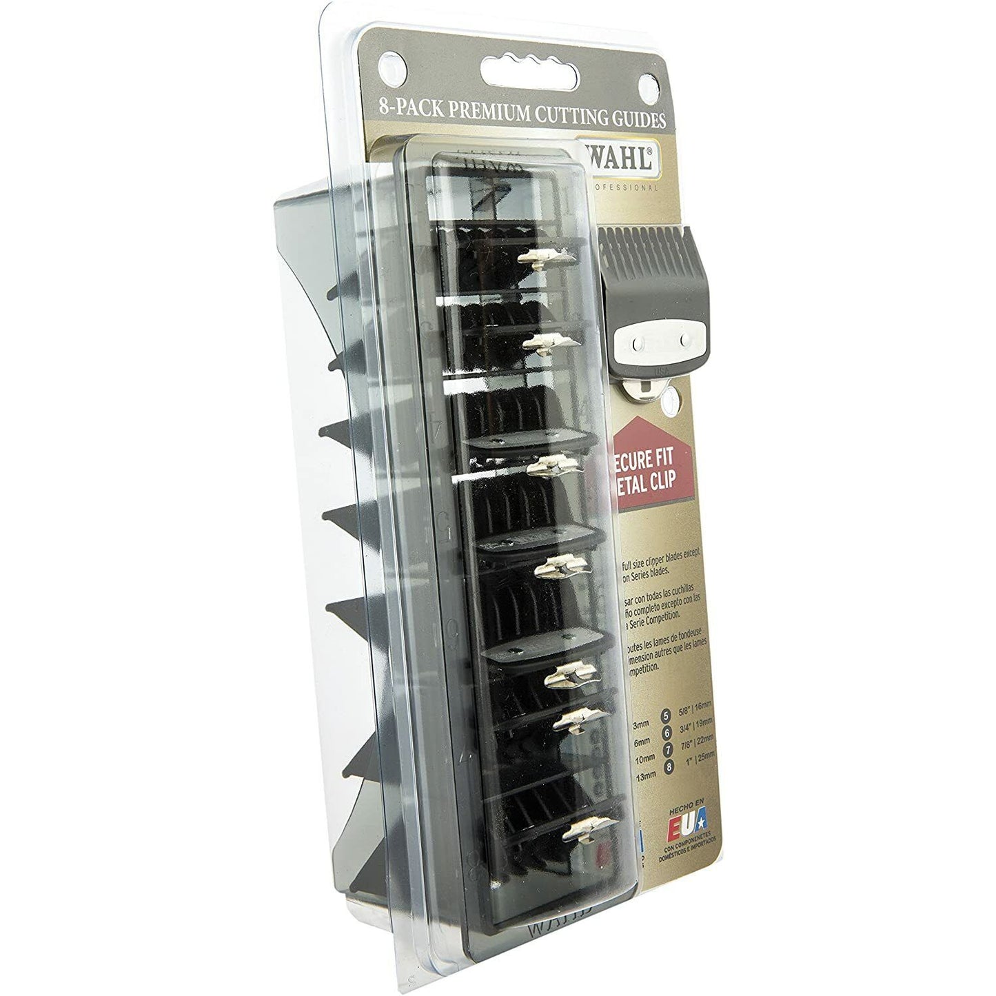 Wahl 3171-500 Professional 8-PACK Premium Black Cutting Guides W/Organizer