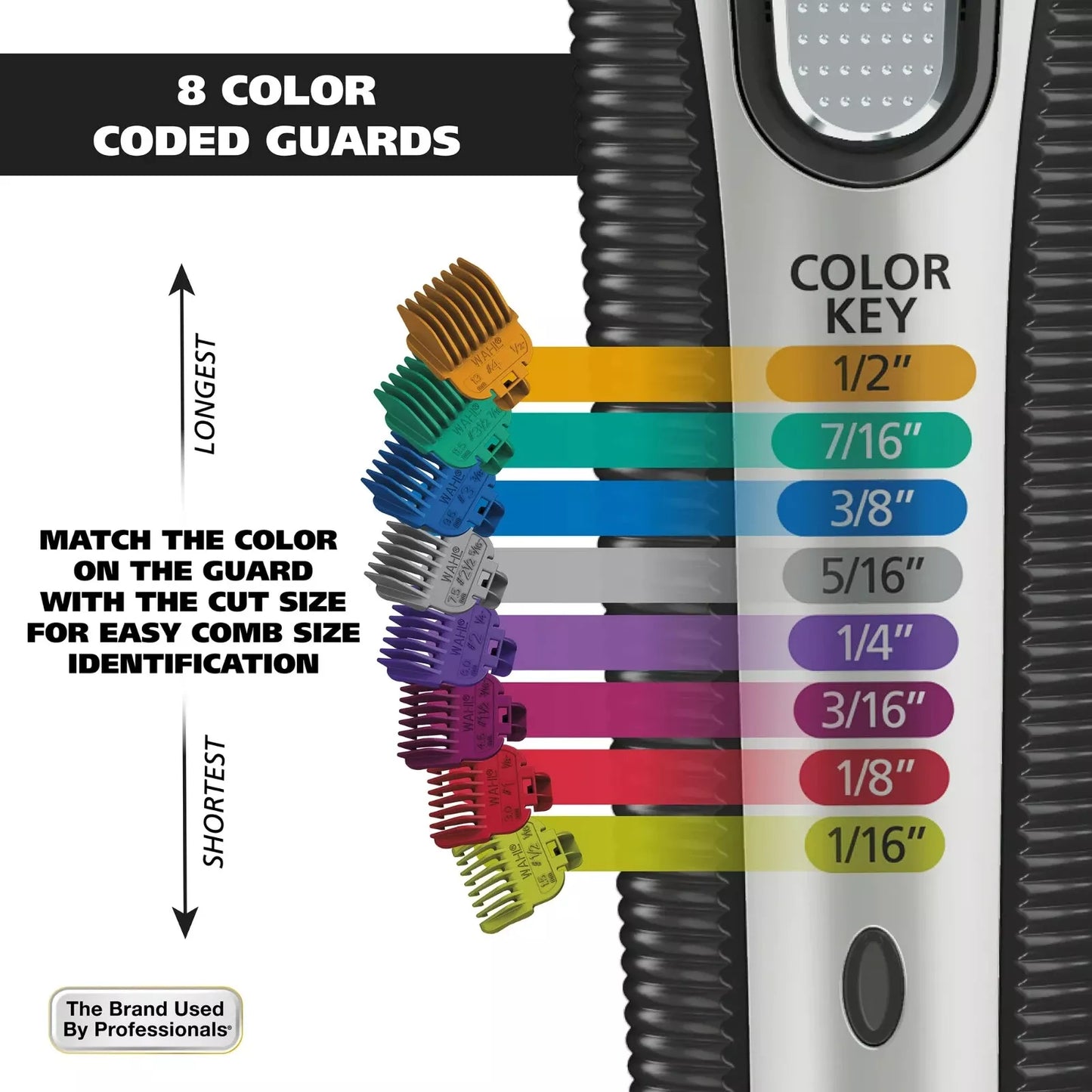Wahl 9891-108 Color Pro Cord/Cordless Rechargeable Beard Trimmer