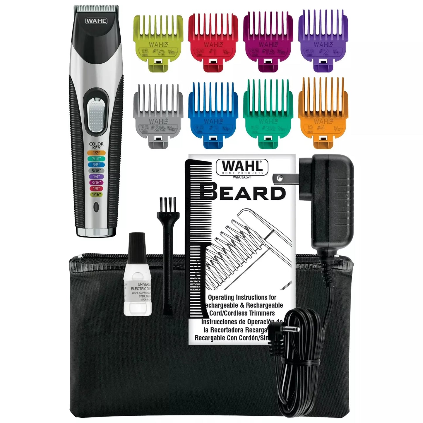 Wahl 9891-108 Color Pro Cord/Cordless Rechargeable Beard Trimmer