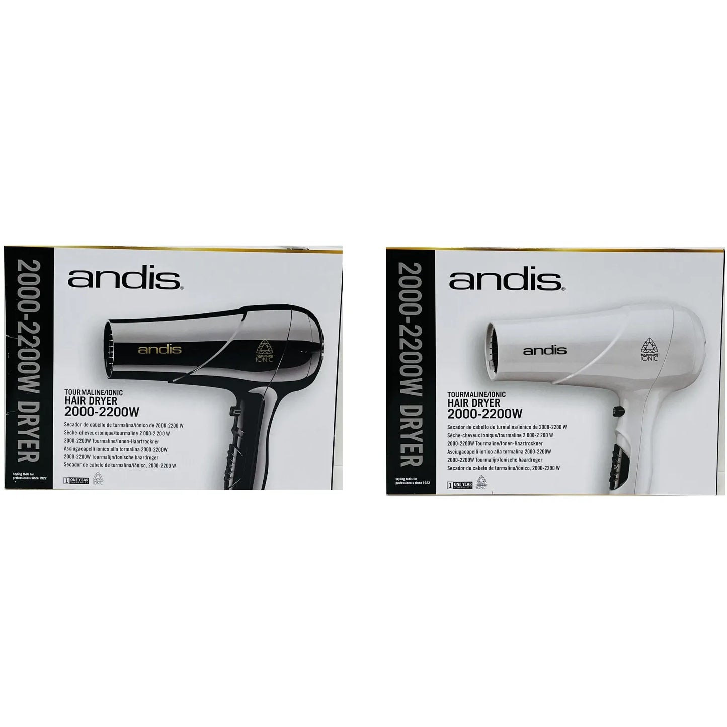 Andis Tourmaline Ionic Hair Dryer 2000-2200W 220V-240 FOR EXPORT