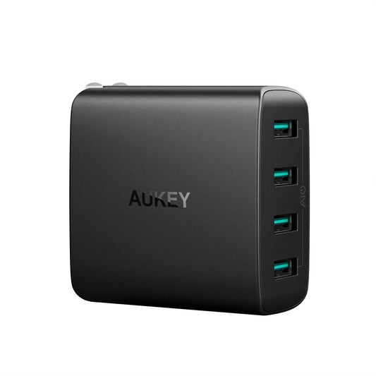 Aukey PA-U48 Amp 4-Port USB Wall Charger With Foldable Plug