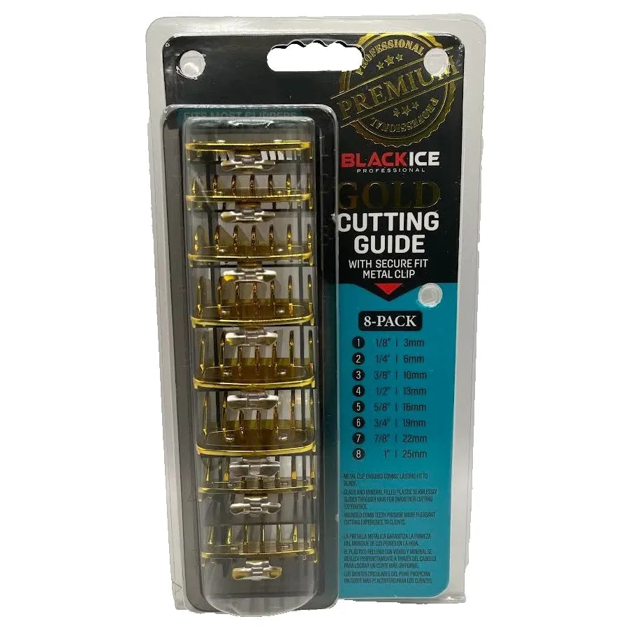 Black Ice BIC031 8-PACK Premium Gold Cutting Guides Metal