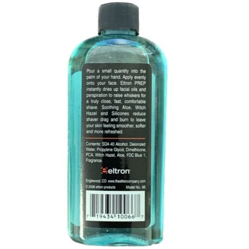 Eltron Prep Pre/Electric Shaving Lotion Special Formulation 4fl oz