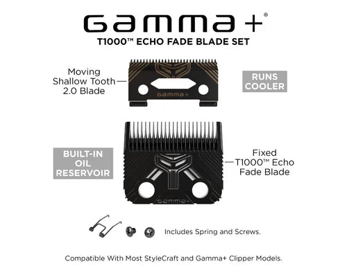 Gamma+ GP540B T1000 Echo Fade Blade Set
