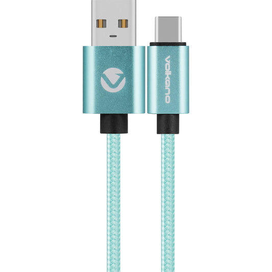 Volkano Teal Type-C Data Sync & Charge Cable 6ft\1.8m