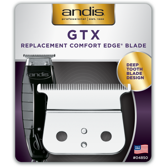 Andis 04850 GTX Hair Trimmer T-Outliner Deep Tooth Replacement Blade Set GTO