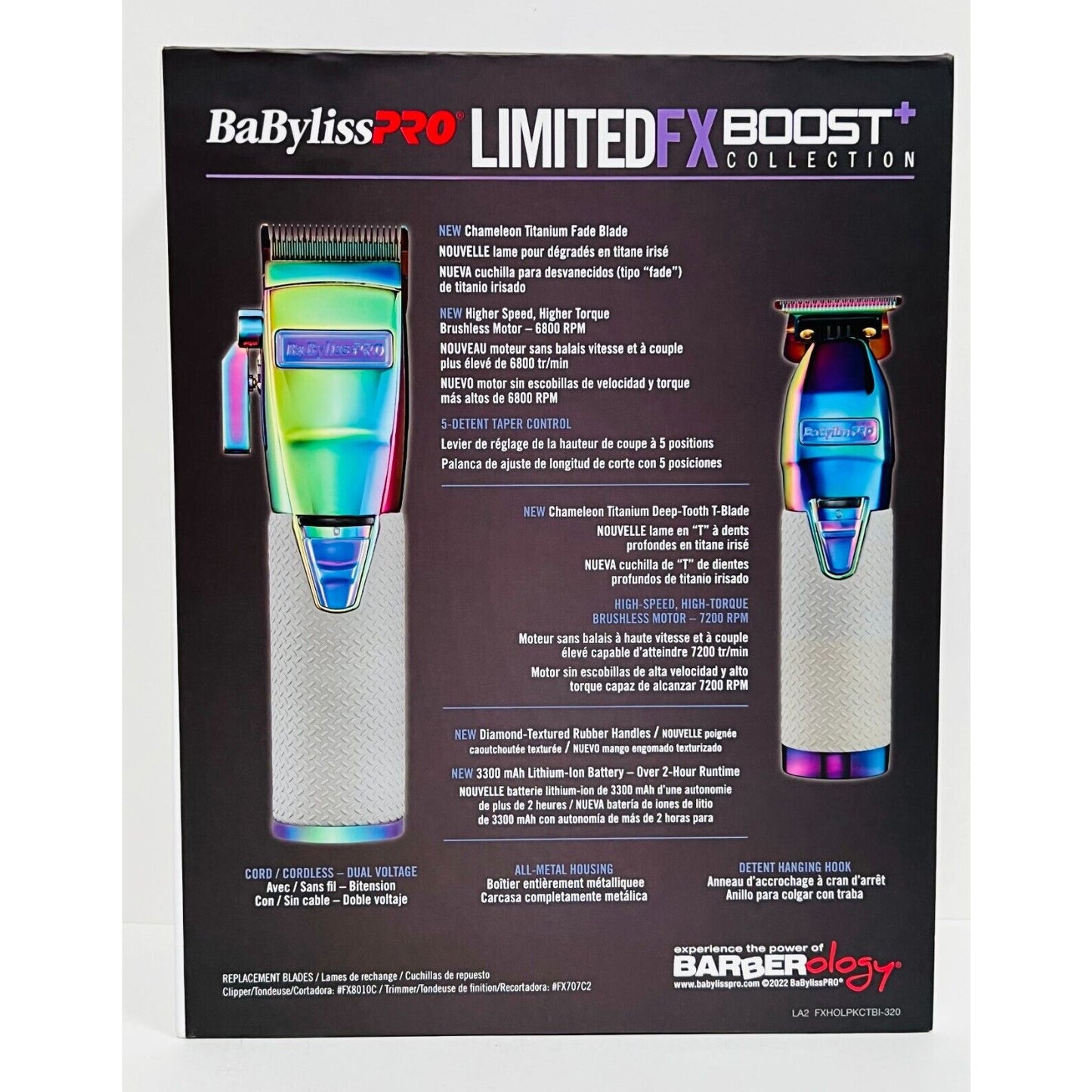 BaBylissPRO Chameleon BoostFX Limited Edition Clipper & Trimmer w/ Charging Base