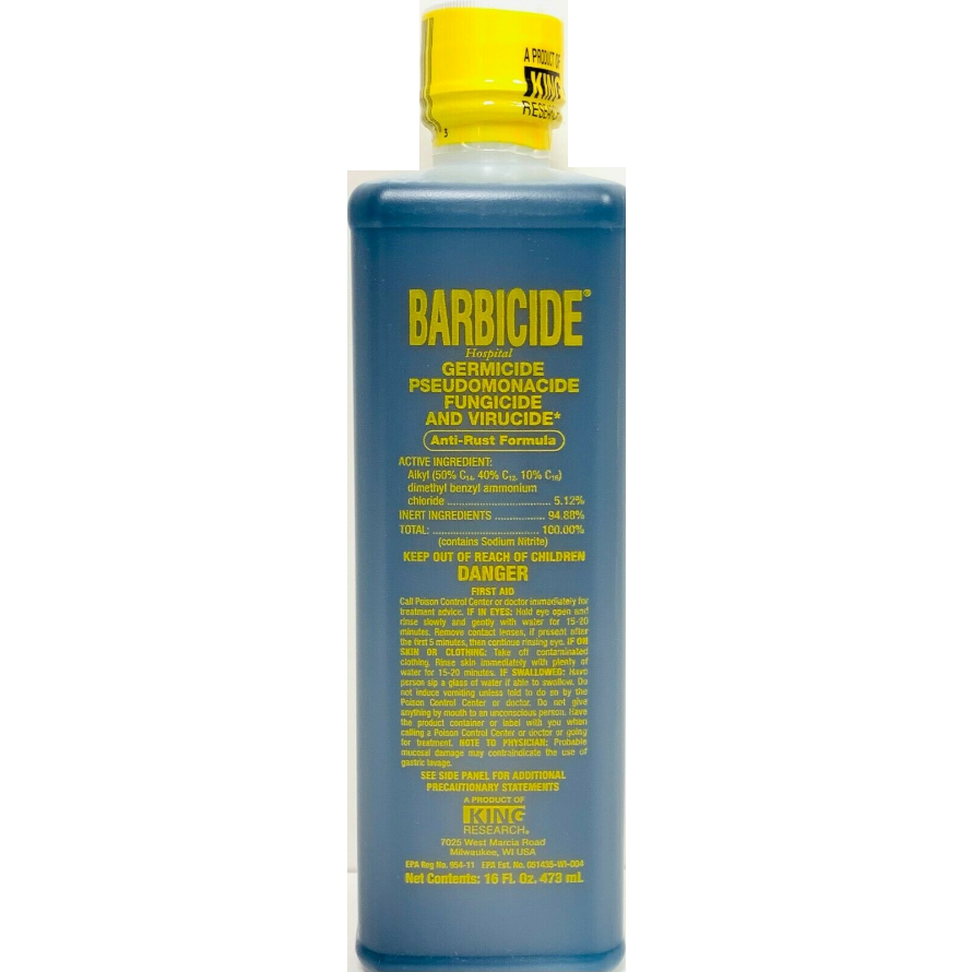 BARBICIDE King Research Hospital Germicide Virucide Anti-Rust Formula 16oz