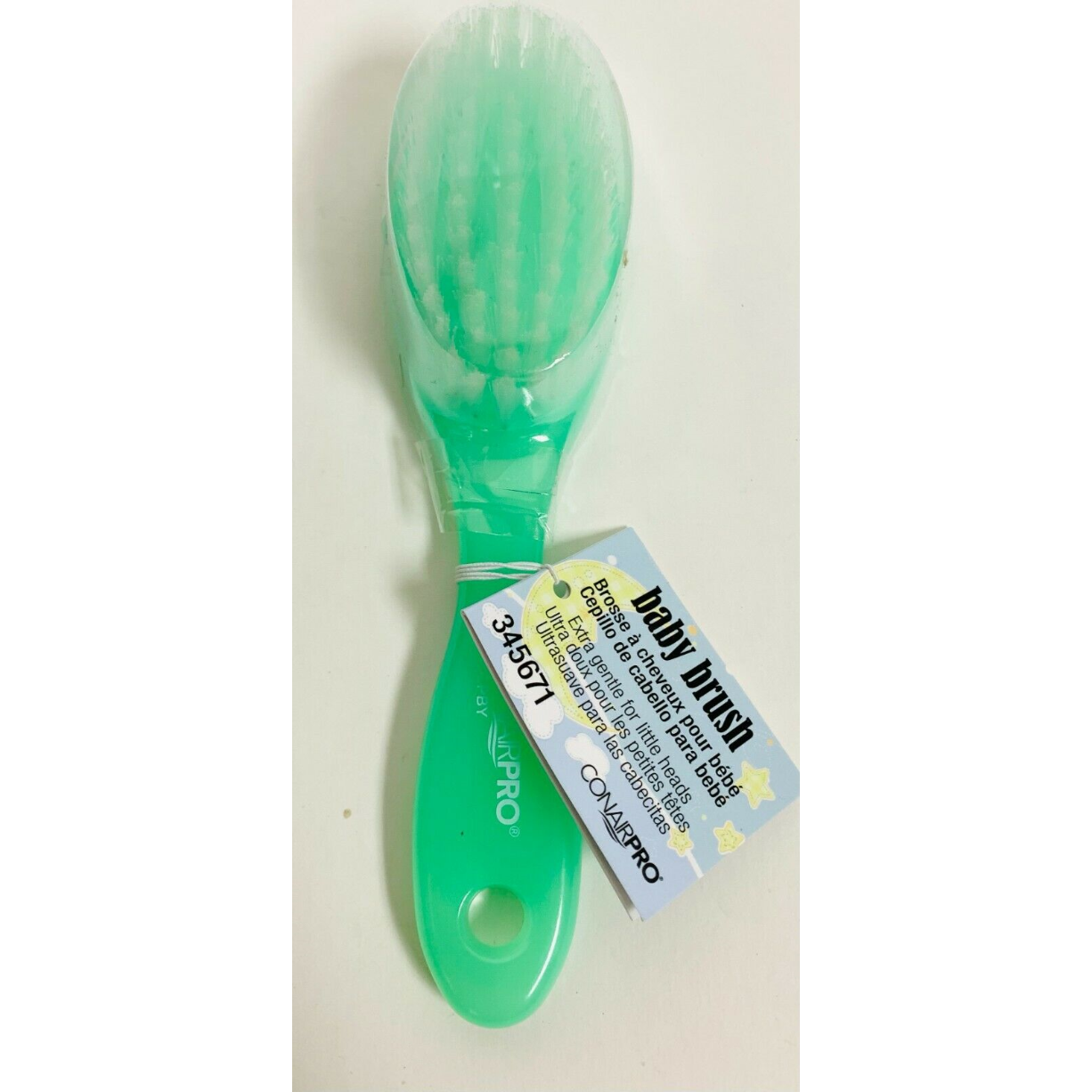 Conair Pro Baby Brush Extra Gentle Blue, Green, Pink & Yellow