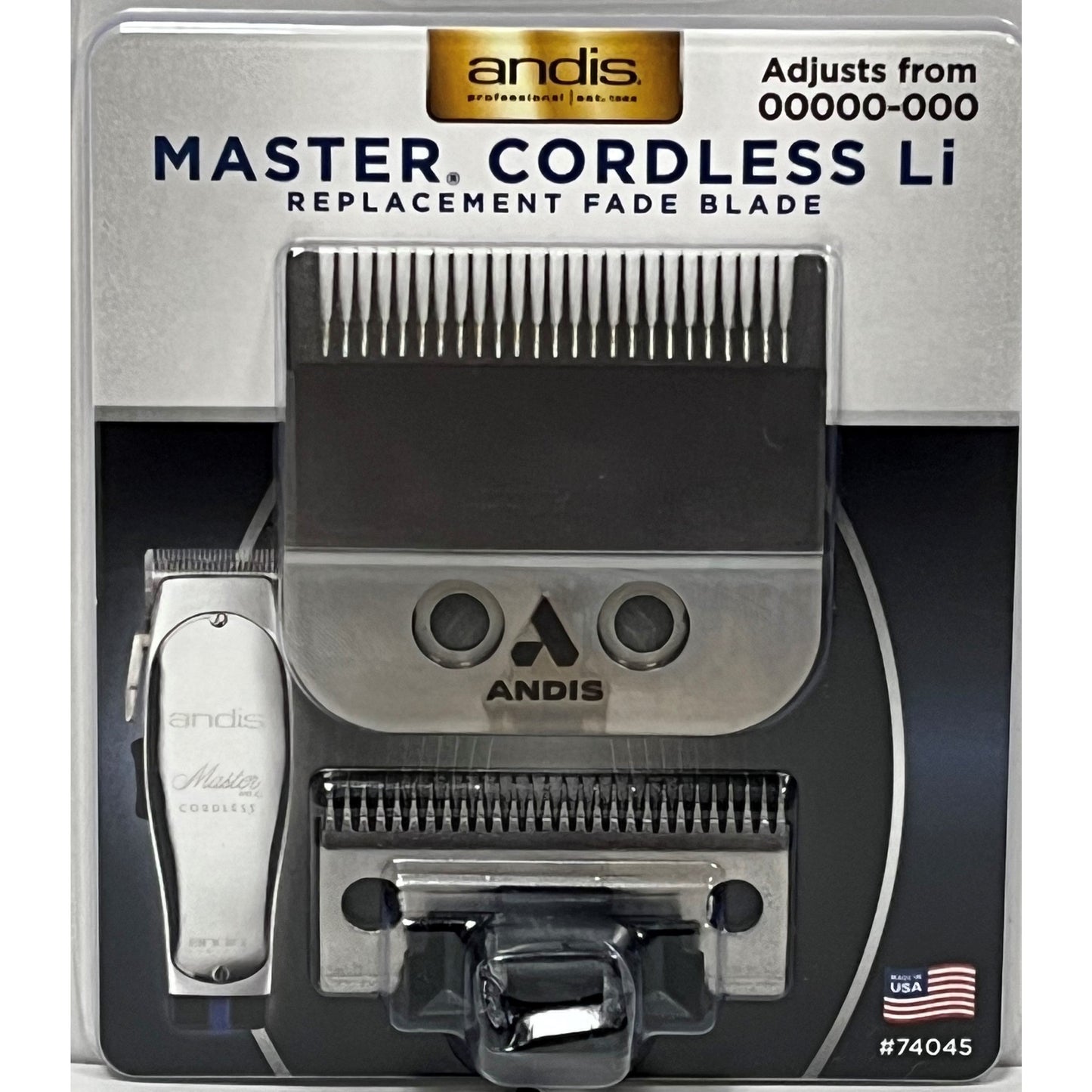 Andis #74040/#74045 Master Cordless Li Replacement Blade/Fade Blade Made In USA