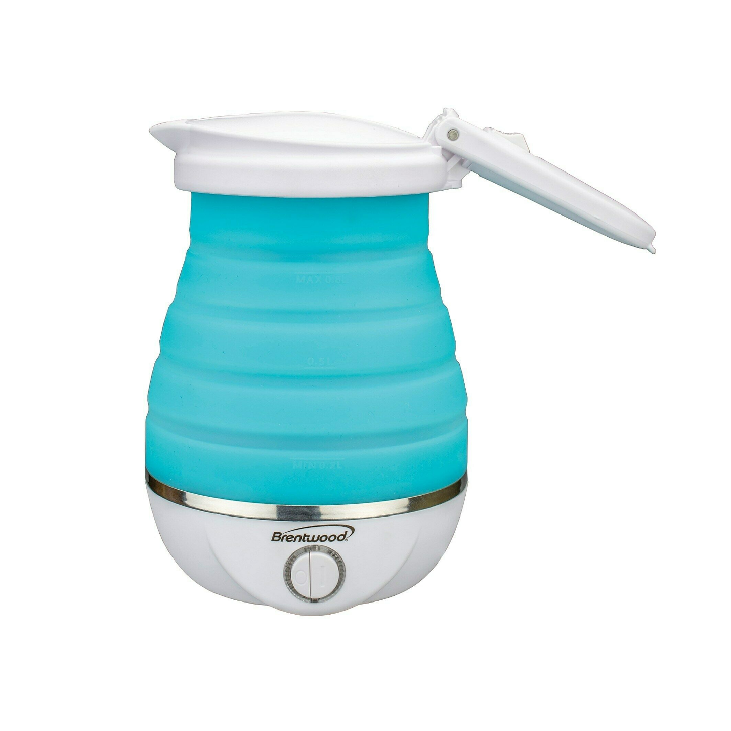 Brentwood KT-1508BL Dual Voltage 0.8L Collapsible Portable Tea Kettle Blue