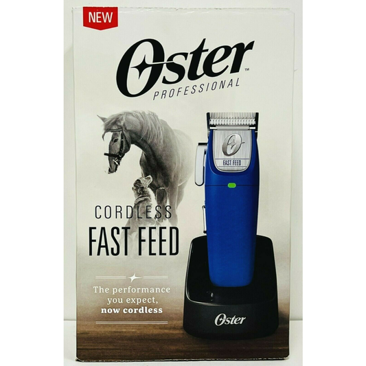 Oster Professional #78023-210 Cordless Fast Feed Clipper Adjustable Blade Blue