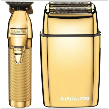 BaBylissPRO FXHOLPK2GN GoldFX Collection Combo Trimmer & Double Foil Shaver