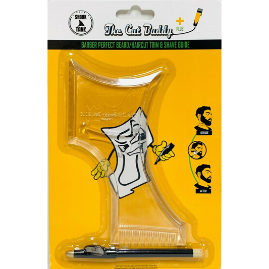 The Cut Buddy PLUS With Pen Hairline Beard & Mustache Lining Guide Tool