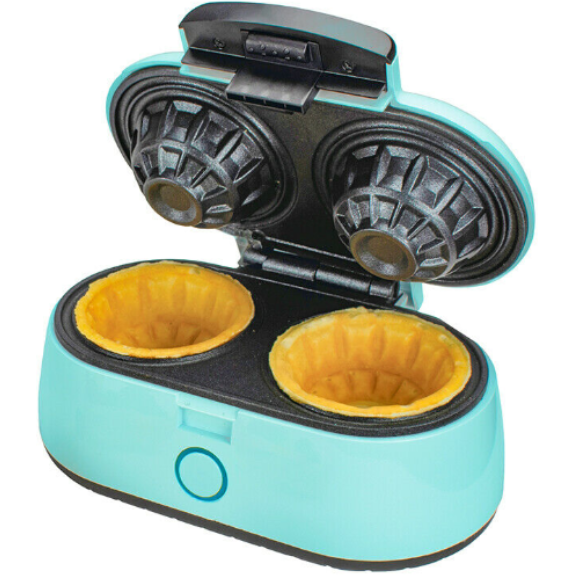 Brentwood TS-1402BL Double Waffle Bowl Maker Blue 1000 Watt 120V