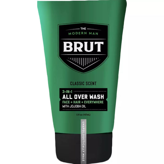 Brut Signature Scent 3in1 All Over Wash Face+Hair+Everywhere w/ Jojoba Oil 5oz