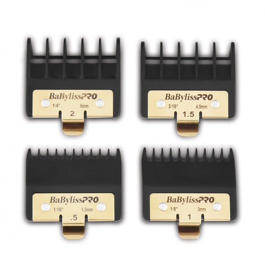 BaBylissPRO FXPTG Premium Trimmer Guards 4 Different Size Comb Attachments