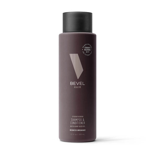 Bevel Hair 90142656 Strengthening Shampoo & Conditioner With Hemp Seed Oil