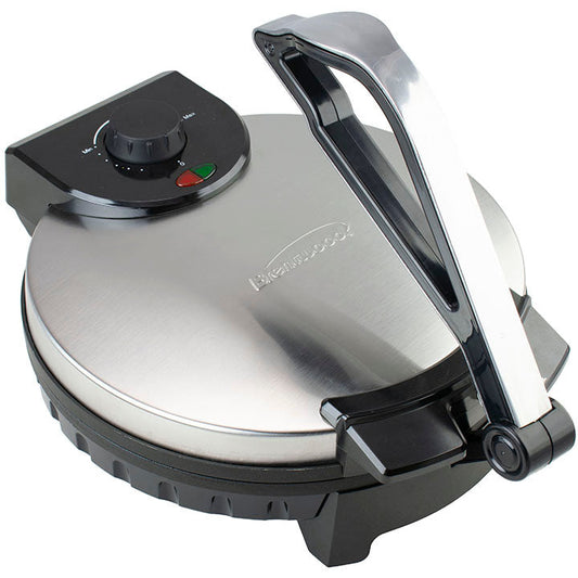 Brentwood TS-129 Stainless Steel Non-Stick Electric Tortilla Maker 12-Inch