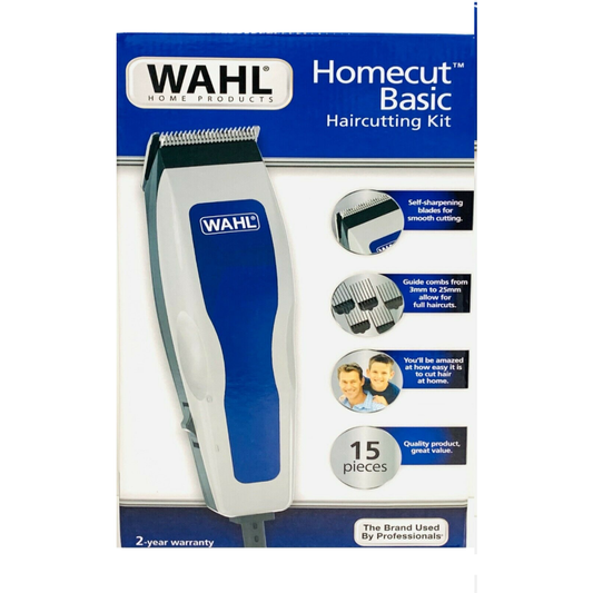 Wahl #9314-2808 Homecut Basic 15 Pieces HairCutting Kit Trimmer Clipper