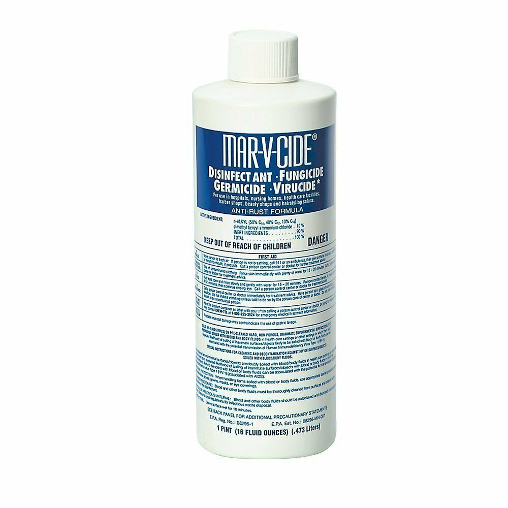 Mar-V-Cide Germicide Fungicide Virucide Salon Clipper Cleaner Anti-Rust 16oz