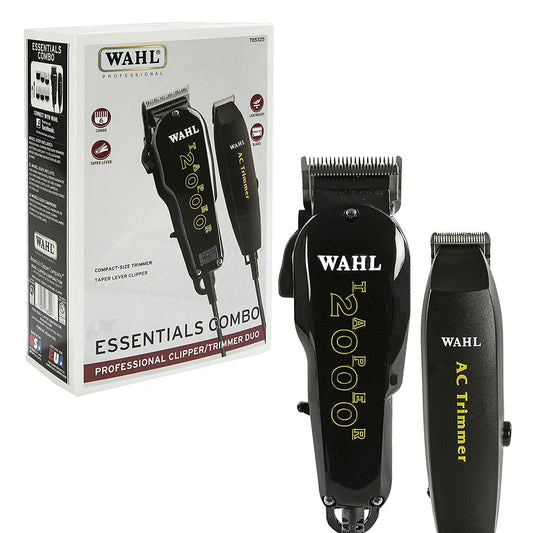 Wahl #8329 Professional Essentials Combo Clipper/Trimmer Duo With Guards