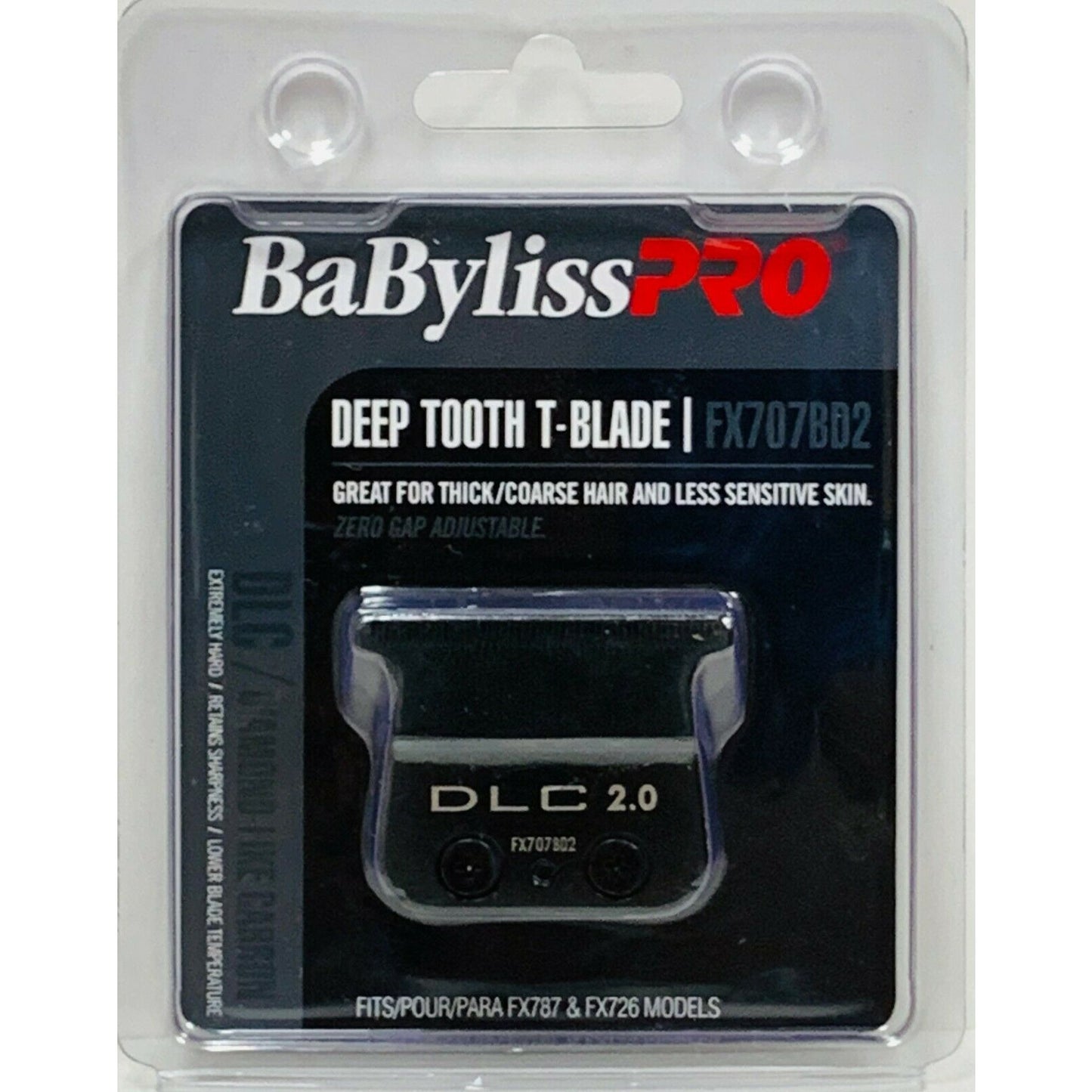 BaByliss PRO FX707BD2 Replacement DLC T-Blade Deep Tooth 2.0MM for FX787 & FX726