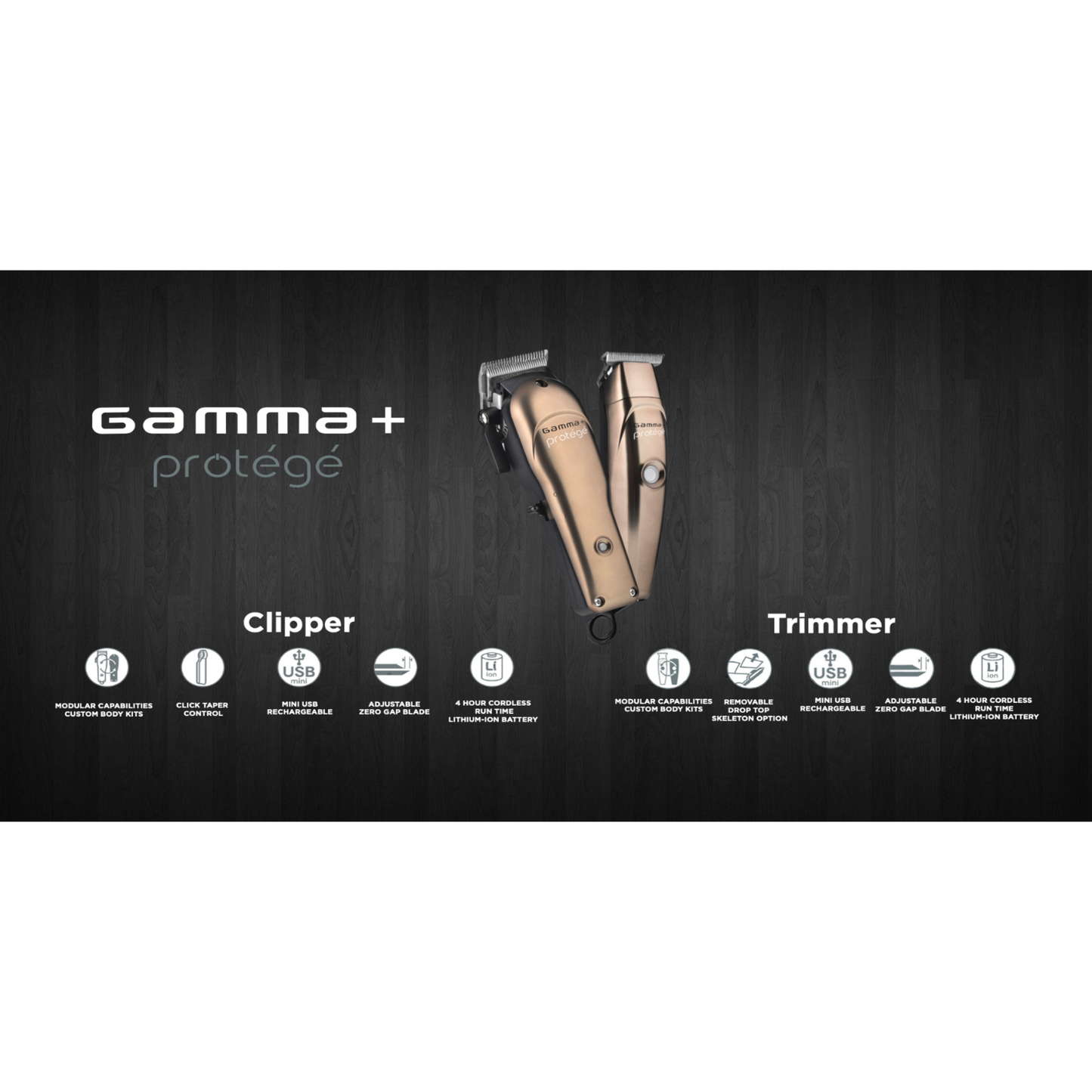 GAMMA+ GP1HACB PROTEGE CLIPPER & TRIMMER COMBO