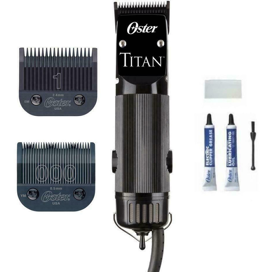 Oster 76076-310 Titan 2 Speed Hair Clipper with Detachable #000 & #1