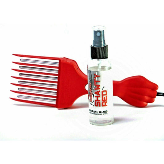 Shawty Red Hot Pick Beard Straightener & Conditioner Spray Growth Kit