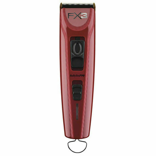 BaByliss PRO FXX3C FX3 Collection Red Adjustable Blade Cordless Hair Clipper