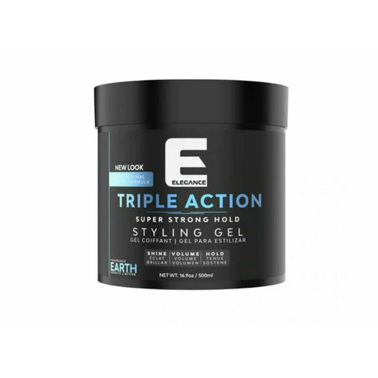 Elegance Triple Action Super Strong Hold Gel 16.9oz Earth