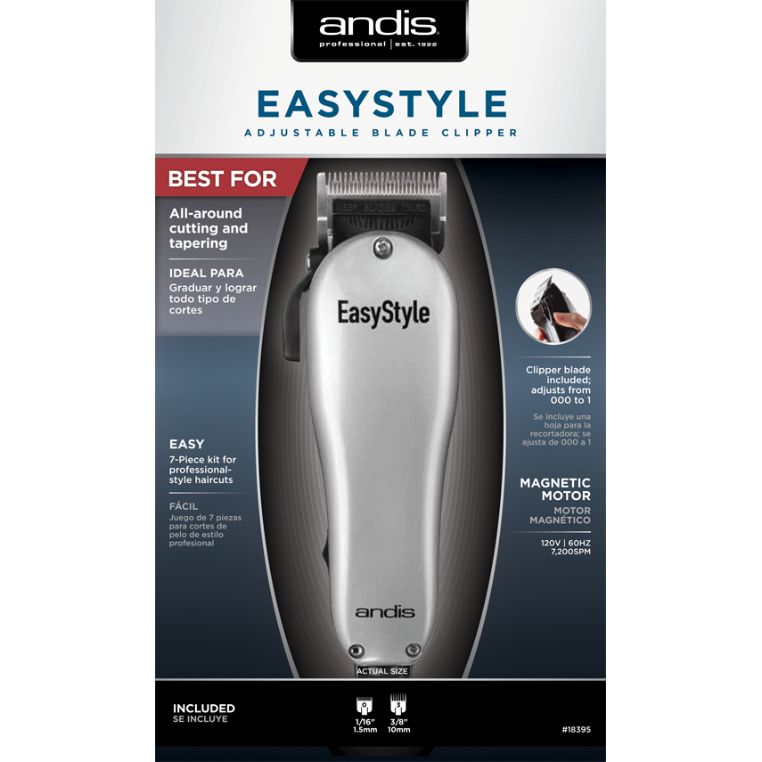 Andis 18395 MC-2 Easystyle Adjustable Blade Clipper 7 Piece Kit