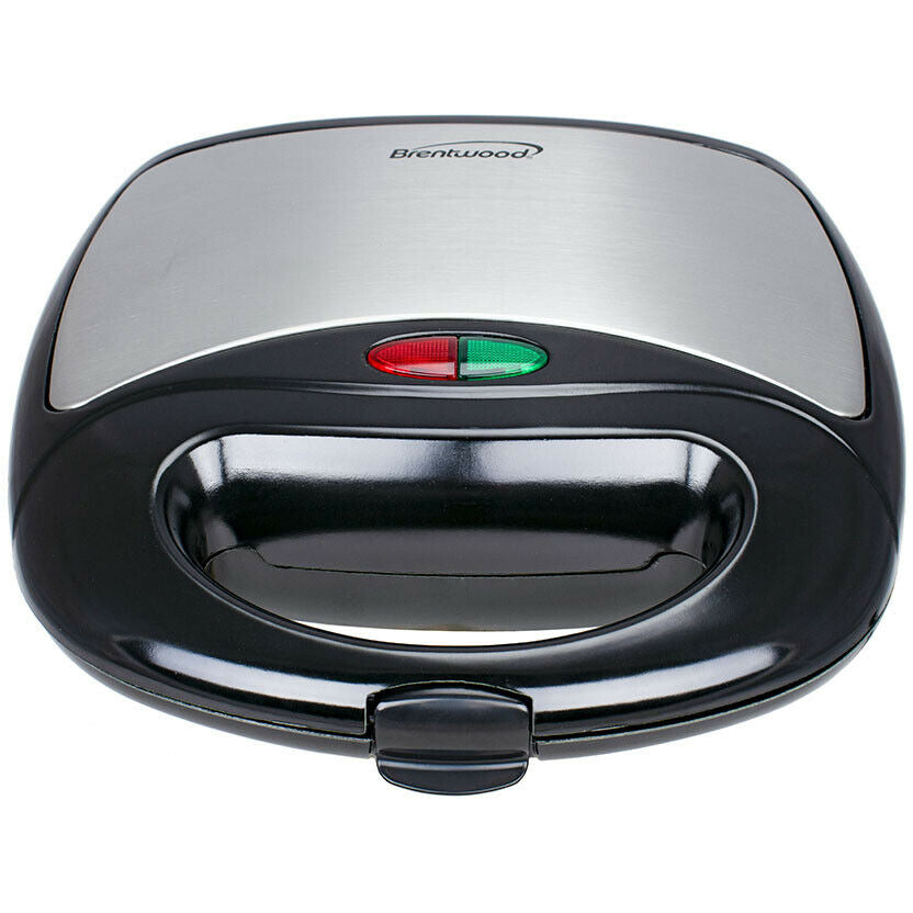 Brentwood TS-240B Non-Stick Compact Dual Sandwich Maker 750W Black & Silver